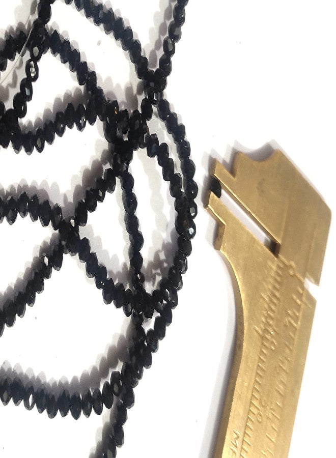 OMX Jet Black Rondelle/Tyre Faceted Crystal Beads (2 mm) 1000PC for - Jewellery Making, Beading, Arts and Crafts and Embroidery. - Image 4